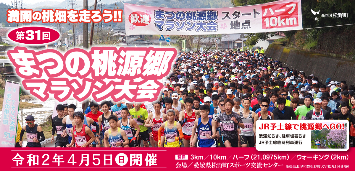 第31回 まつの桃源郷マラソン大会|南予イベント情報♪